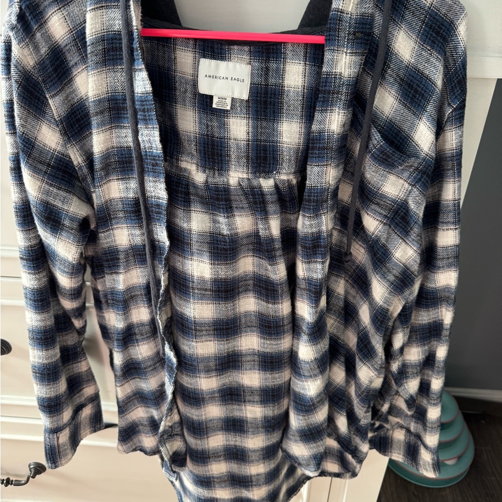 American Eagle Women’s Hooded Flannel